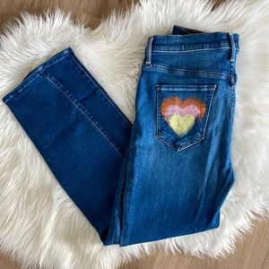 MOTHER SUPERIOR Jeans Heart Pocket The Super Stunner Ankle - Double Vision 29